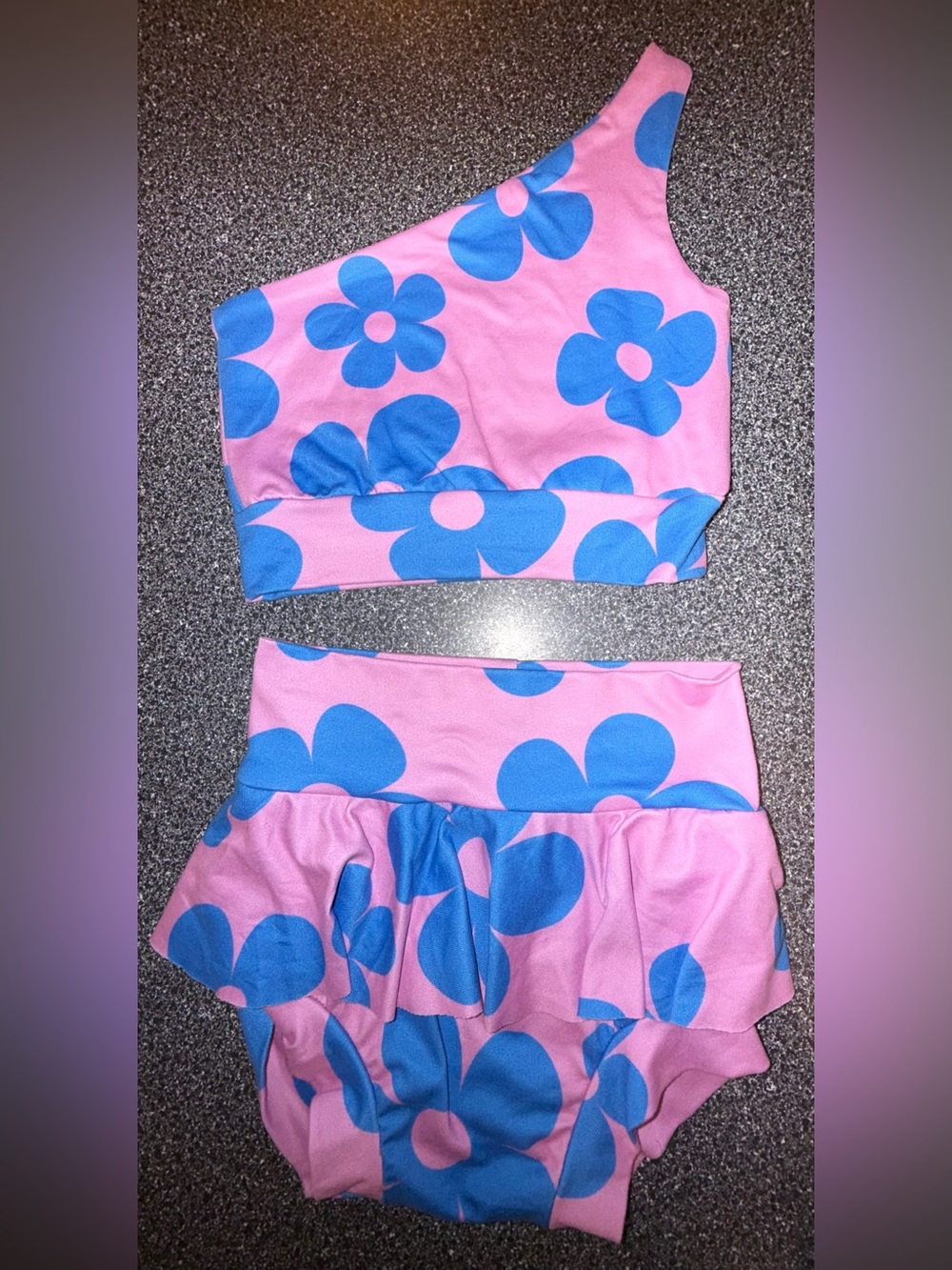 Willa B Dancewear 2 Piece Set Floral Pink & Blue Size 3T ** see below**